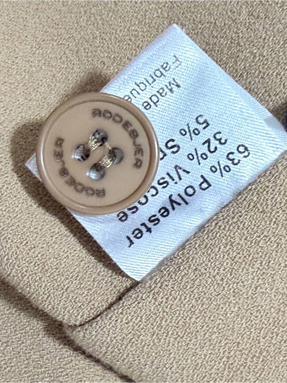 Rodebjer Women's Camel Open-Front Long Jacket - Picture 10 of 10